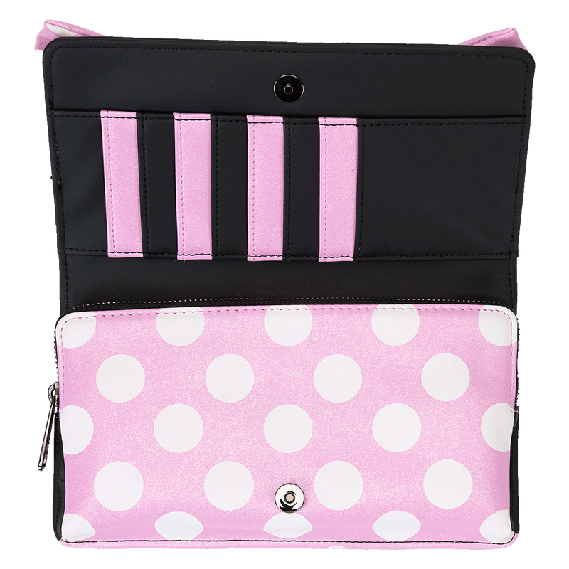 MINNIE FLORAL ROCK THE DOTS CLUTCH CROSSBODY BAG - DISNEY