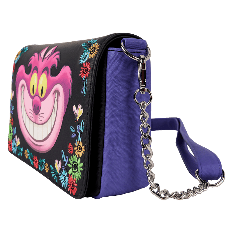 CHESHIRE CAT FLORAL CROSSBODY BAG - ALICE IN WONDERLAND