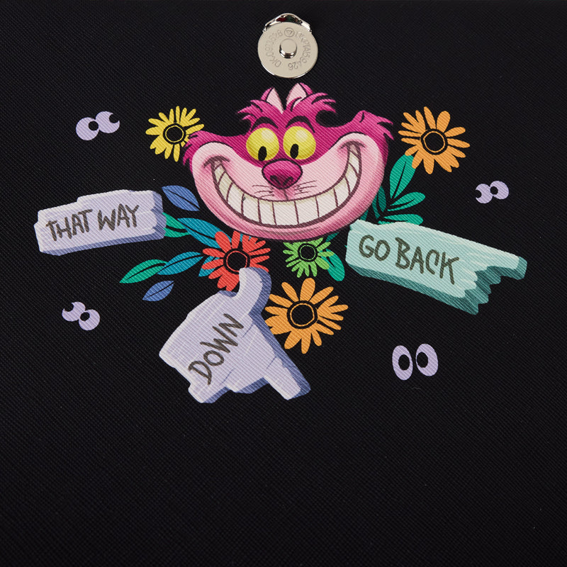 CHESHIRE CAT FLORAL CROSSBODY BAG - ALICE IN WONDERLAND