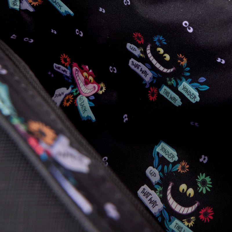 CHESHIRE CAT FLORAL CROSSBODY BAG - ALICE IN WONDERLAND
