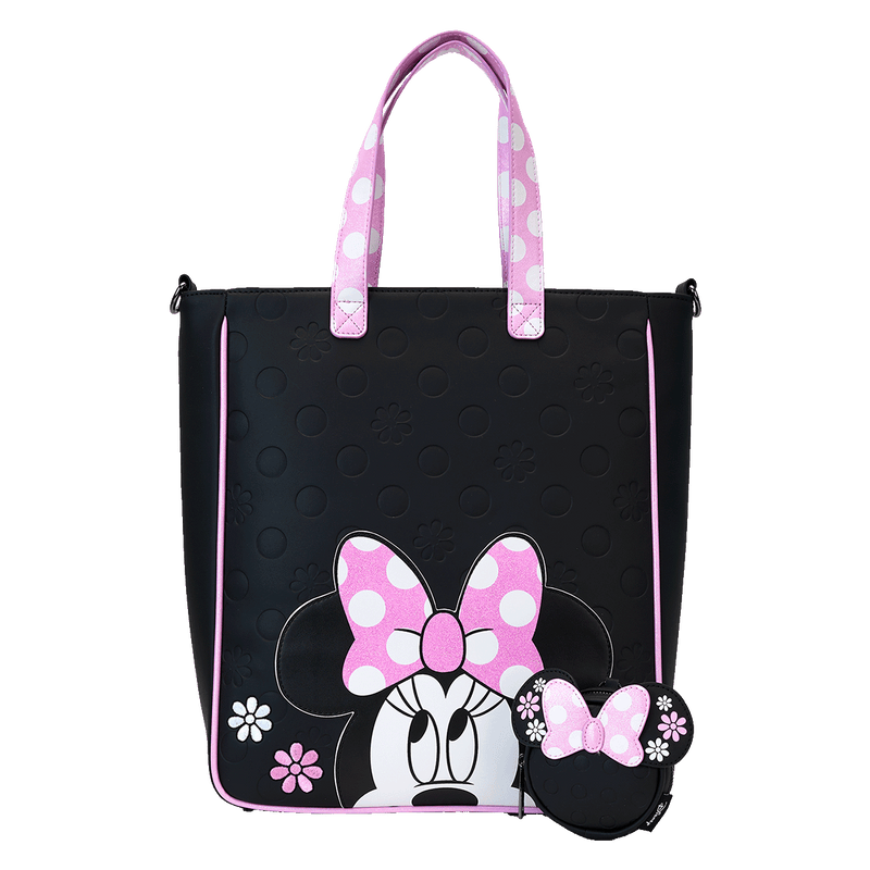 MINNIE FLORAL ROCK THE DOTS TOTE BAG WITH COIN BAG - DISNEY