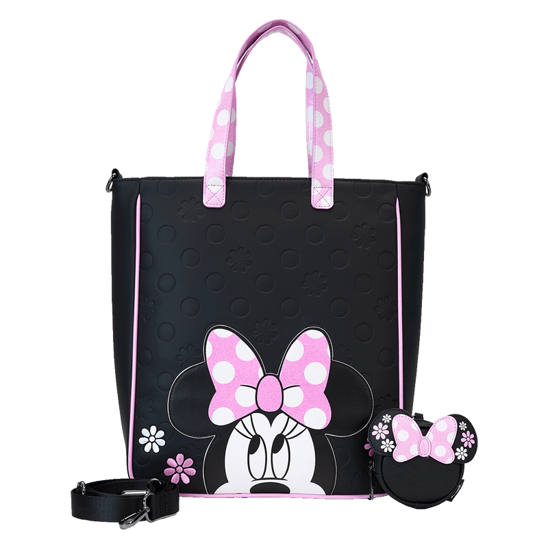 MINNIE FLORAL ROCK THE DOTS TOTE BAG WITH COIN BAG - DISNEY