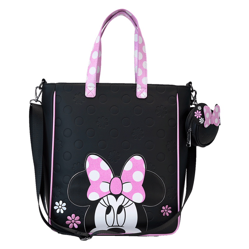 MINNIE FLORAL ROCK THE DOTS TOTE BAG WITH COIN BAG - DISNEY