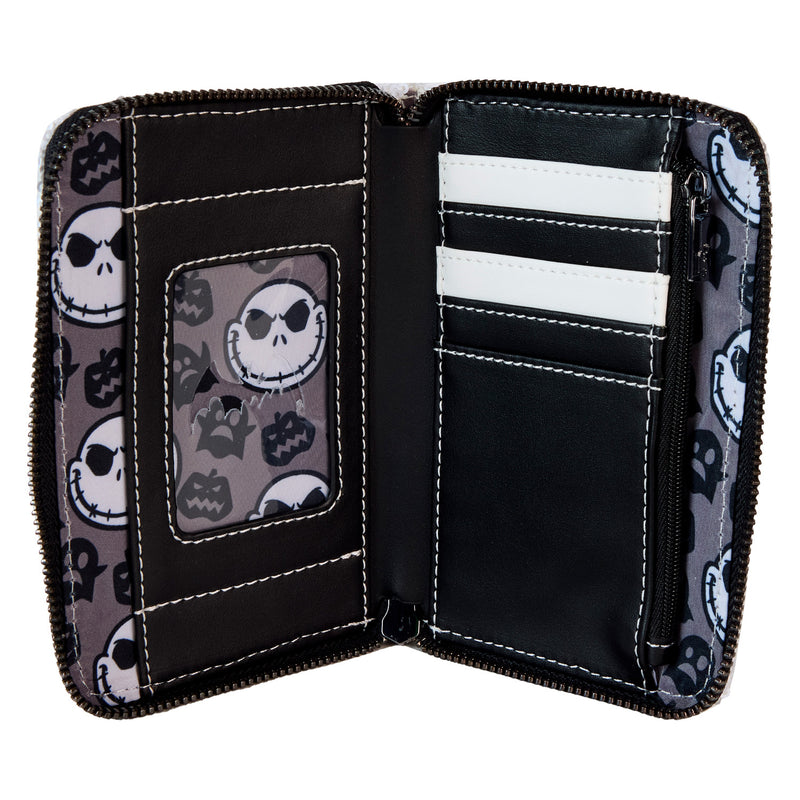 JACK SKELLINGTON SEQUIN ZIP AROUND WALLET - THE NIGHTMARE BEFORE CHRISTMAS