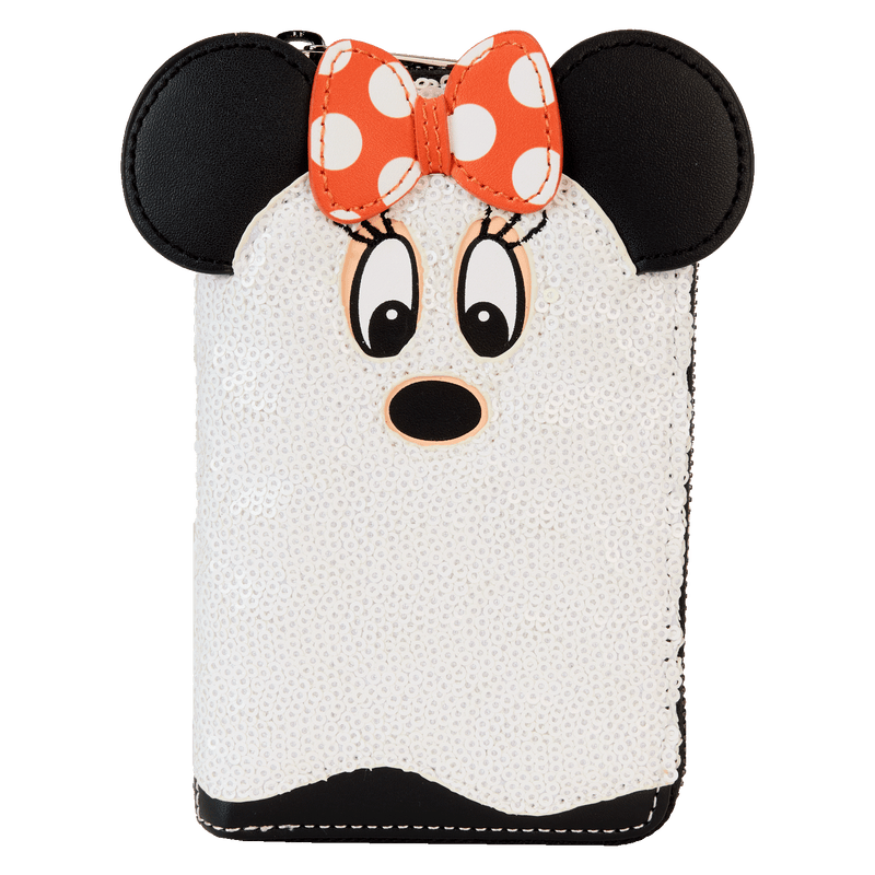 MINNIE GHOST GLOW IN THE DARK SEQUIN HALLOWEEN WALLET - DISNEY