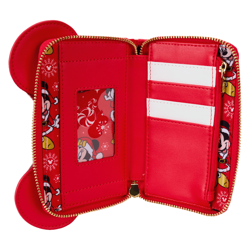 MINNIE MOUSE SANTA SUIT ZIP AROUND WALLET - DISNEY