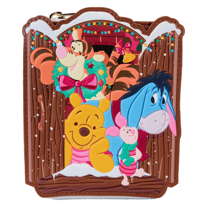 HOLIDAY SCENE POOH AND FRIENDS ZIP AROUND WALLET - WINNIE THE POOH