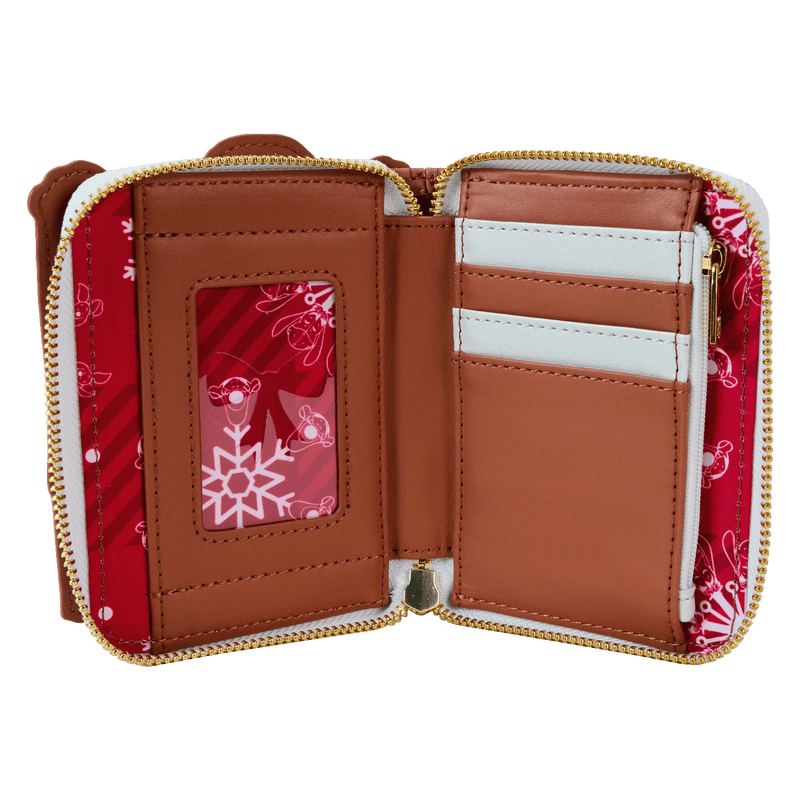 HOLIDAY SCENE POOH AND FRIENDS ZIP AROUND WALLET - WINNIE THE POOH