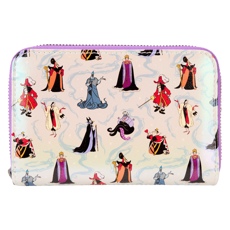 DISNEY VILLAINS IRIDESCENT ZIP AROUND WALLET