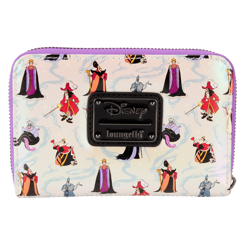 DISNEY VILLAINS IRIDESCENT ZIP AROUND WALLET