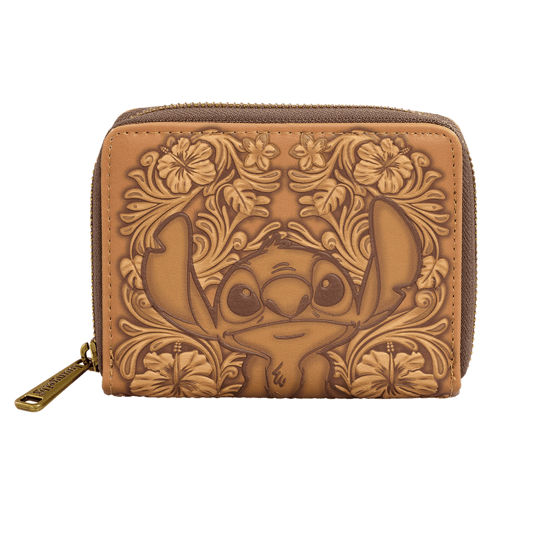 STITCH BROWN DEBOSSED WALLET - DISNEY