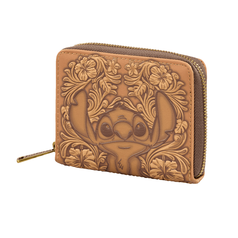 STITCH BROWN DEBOSSED WALLET - DISNEY