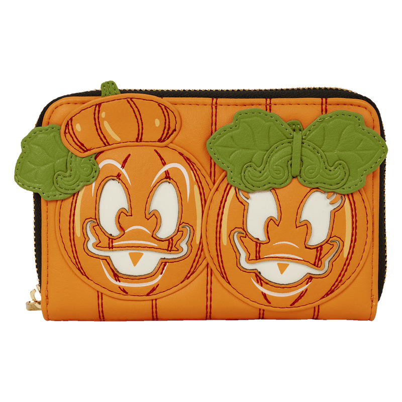 DONALD AND DAISY JACK-O-LANTERN ZIP AROUND WALLET - DISNEY