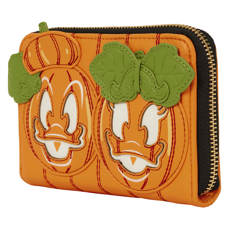 DONALD AND DAISY JACK-O-LANTERN ZIP AROUND WALLET - DISNEY
