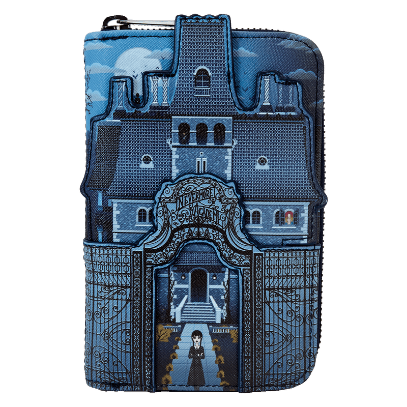 NEVERMORE CASTLE ZIP AROUND WALLET - WEDNESDAY