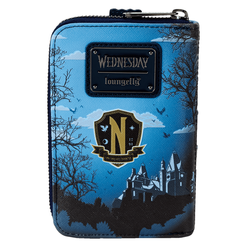 NEVERMORE CASTLE ZIP AROUND WALLET - WEDNESDAY