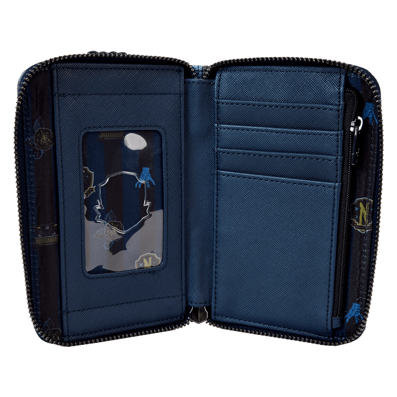 NEVERMORE CASTLE ZIP AROUND WALLET - WEDNESDAY