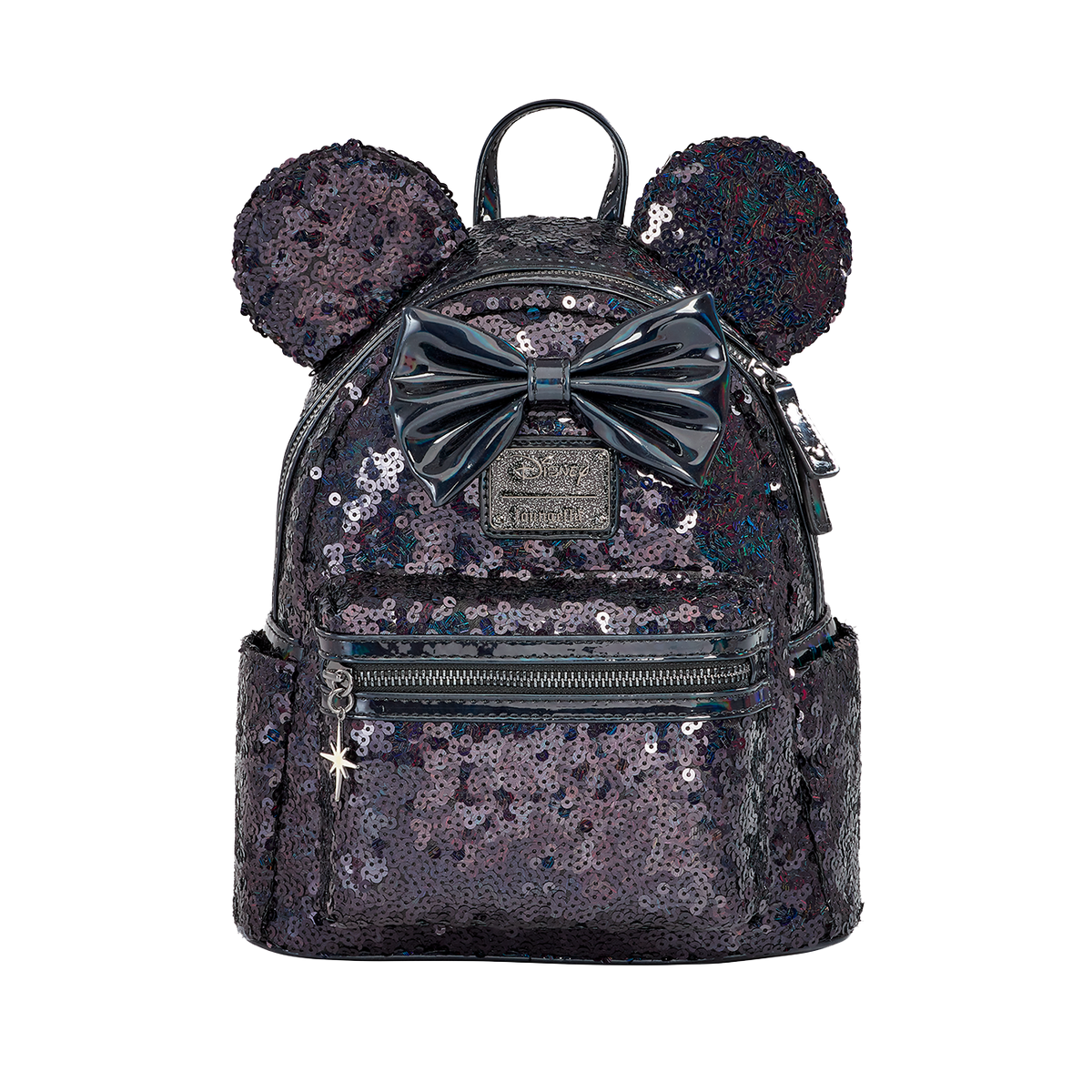 Disney fashion Loungefly Black Holographic Sequin Backpack