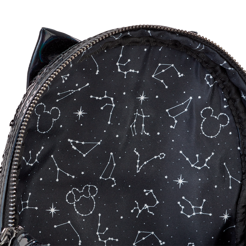 MINNIE MOUSE BLACK HOLOGRAPHIC MINI BACKPACK - DISNEY