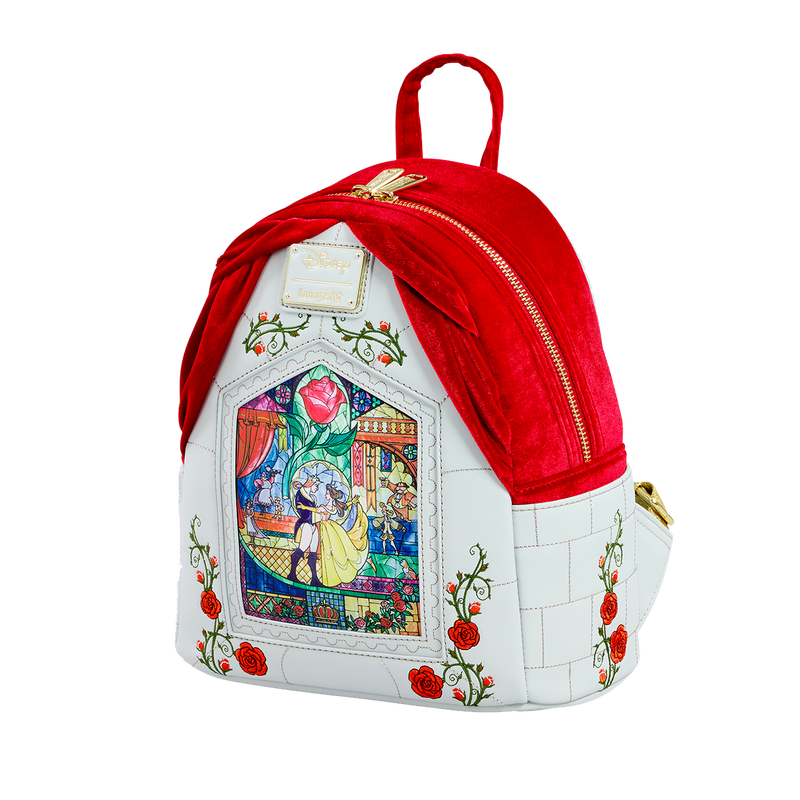 STAINED GLASS SCENE MINI BACKPACK - BEAUTY AND THE BEAST