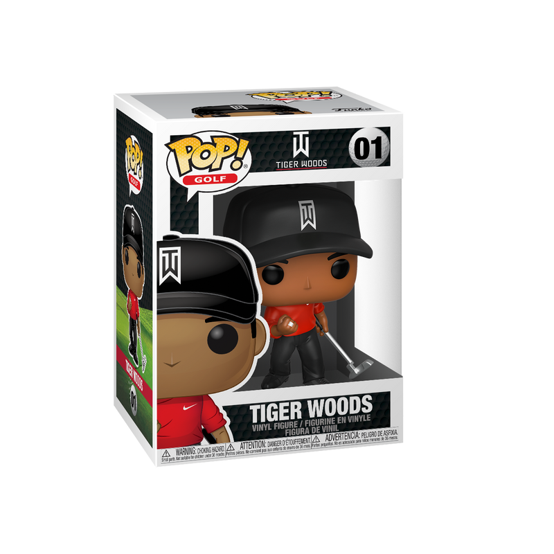 TIGER WOODS IN RED SHIRT - GOLF LEGENDS