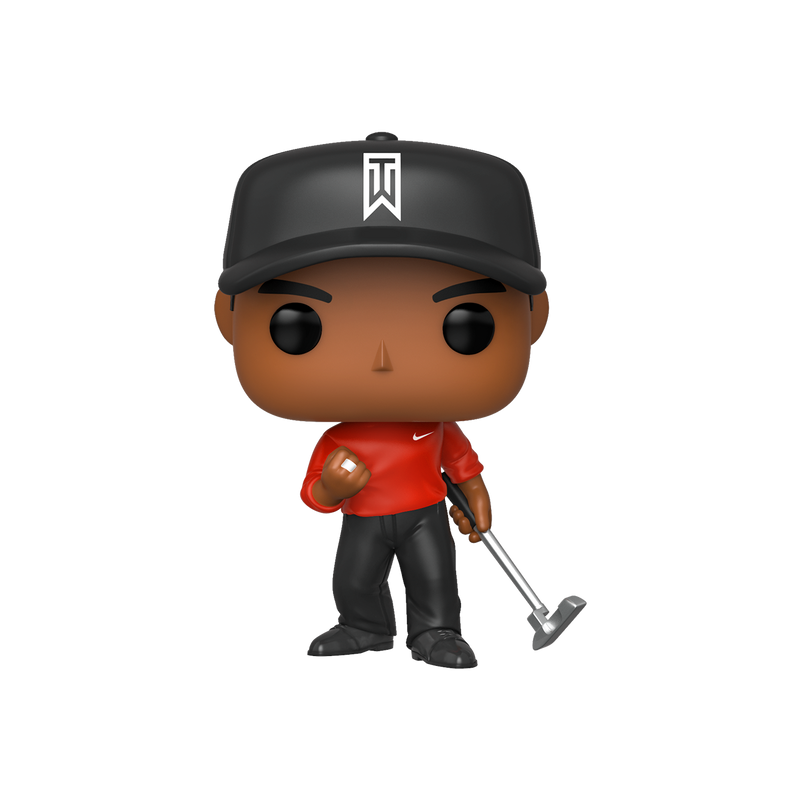 TIGER WOODS IN RED SHIRT - GOLF LEGENDS