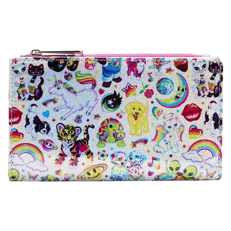 AOP IRIDESCENT  FLAP WALLET - LISA FRANK