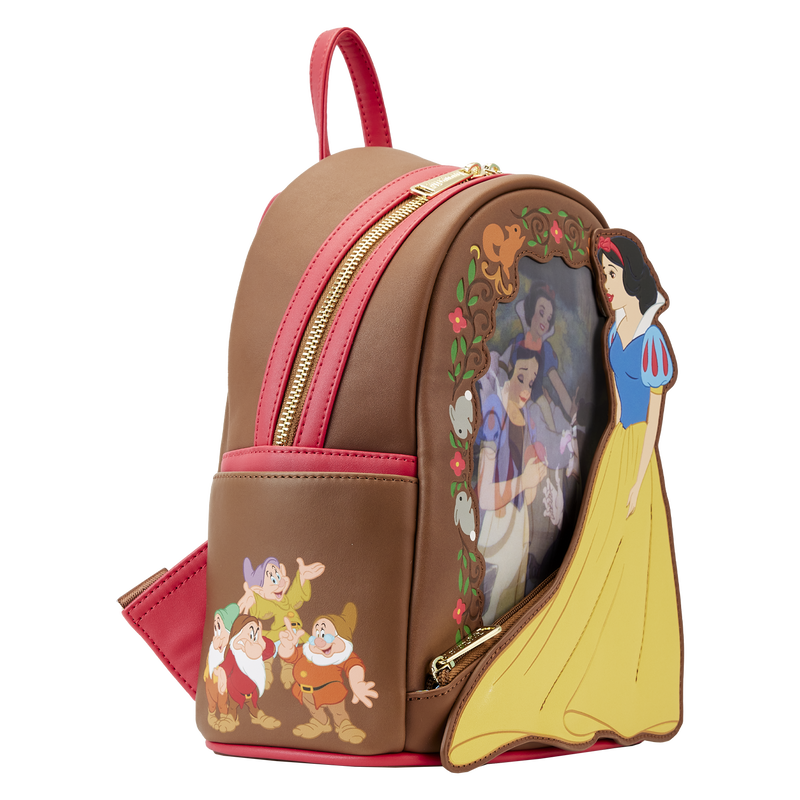 Exclusive - Snow White Window Scene Mini Backpack | Officially Licensed | Plastic/Vegan Leather | Loungefly