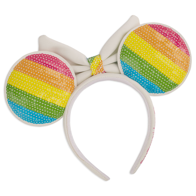 SEQUIN RAINBOW MINNIE MOUSE EARS HEADBAND