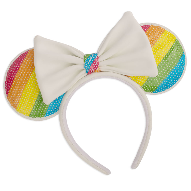 SEQUIN RAINBOW MINNIE MOUSE EARS HEADBAND