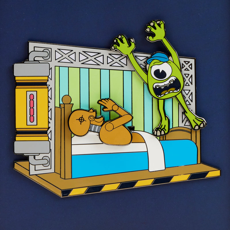 MONSTERS UNIVERSITY SCARE GAMES 3 INCH COLLECTOR BOX PIN - PIXAR