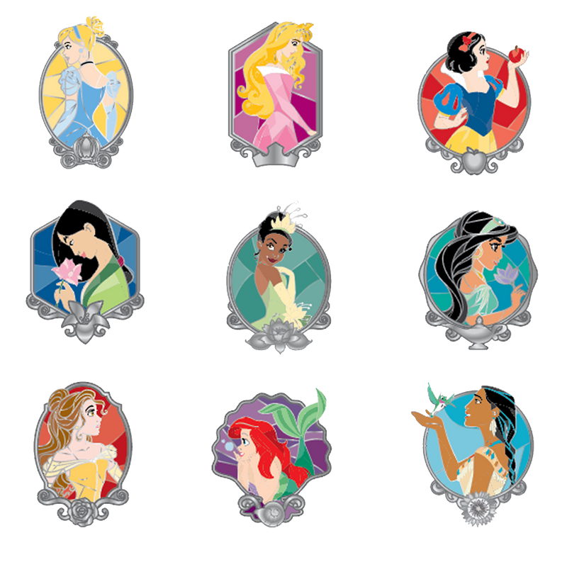 PRINCESS STAINED GLASS BLIND BOX PIN - DISNEY
